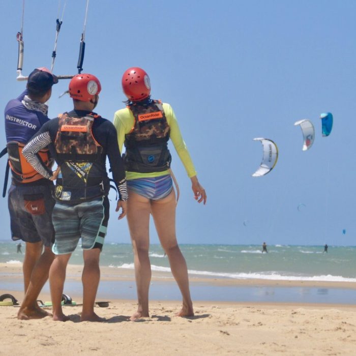 Learn to kitesurf with us wiith safety and fast evolution.